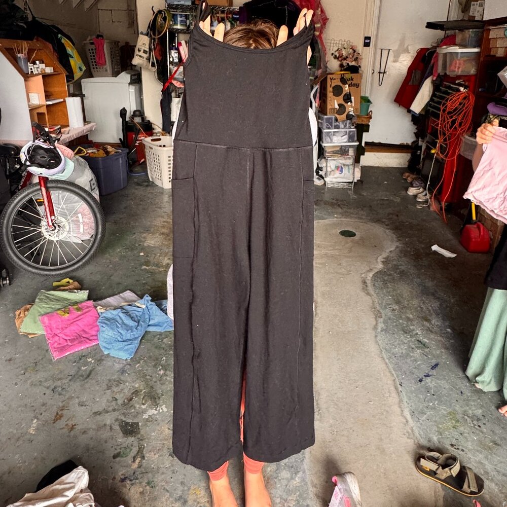 Girls Black Stretchy Romper SL/12